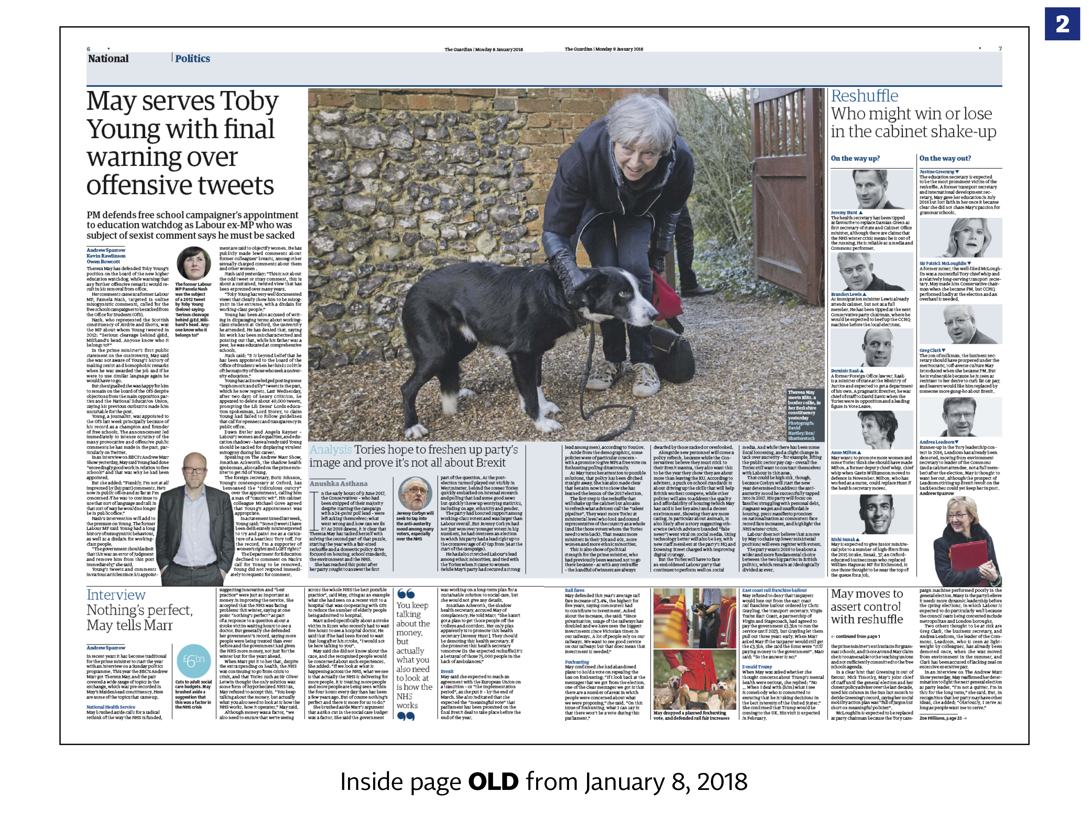 Guardian with a new design in print, and app